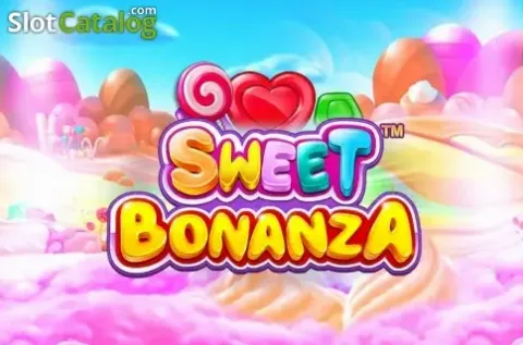 Colourful candy slot reels closeup